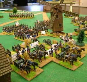 Französische Artillerie bezieht Stellung 