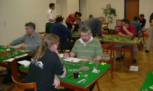 Hervorragende Bewirtung während der Spiele (Ordonanz im Hintergrund) 